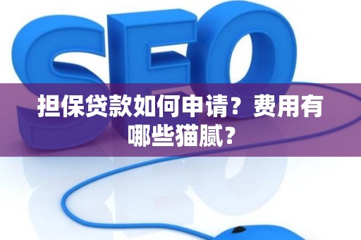担保贷款如何申请?费用有哪些猫腻? 担保贷款如何申请?费用有哪些猫腻?